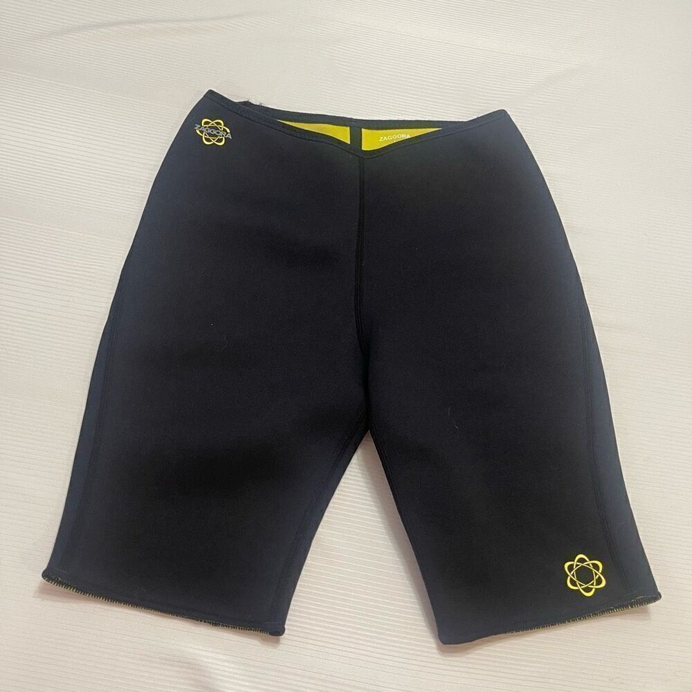 Zaggora Black Hot Pants Neoprene Sweat Shorts Size Large